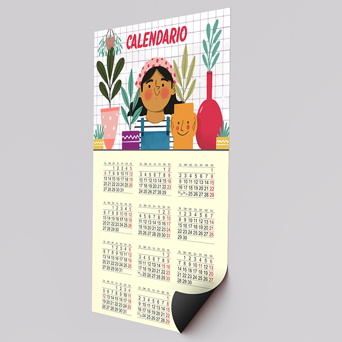 Calendarios imán nevera de 12x27 cm personalizados y bloc - ▷ Creapromocion